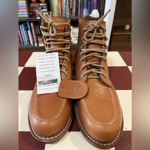 Wolverine 1000 Mile 1940 Tan Moc Toe Boot Size 9.5D
